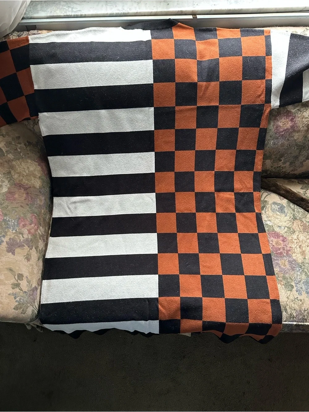 Dressed LaLa Check & Stripe Long Sleeve Sweater Dress 2X/3X - Picture 5 of 10